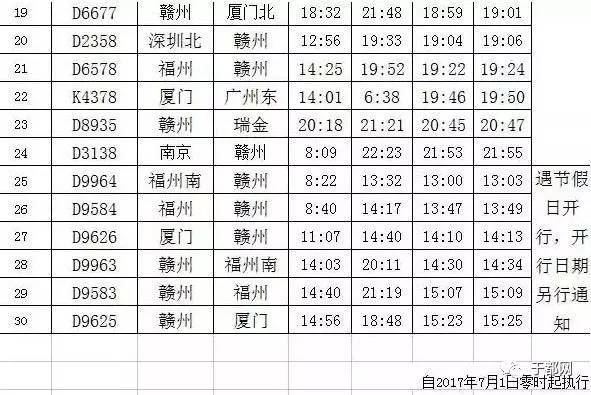 最新于都火车站时刻表全面解析